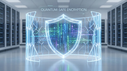 Quantum-Safe Encryption Shield Securing Enterprise Digital Assets: Advanced Cyber Security for Business Data Protection and Future Technology