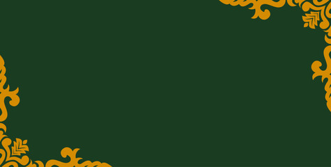 Dark green frame with gold decorative corners for a luxurious and noble feel. Theme Prestige, heritage, luxury. for Premium certificates, elegant invitations, award templates.