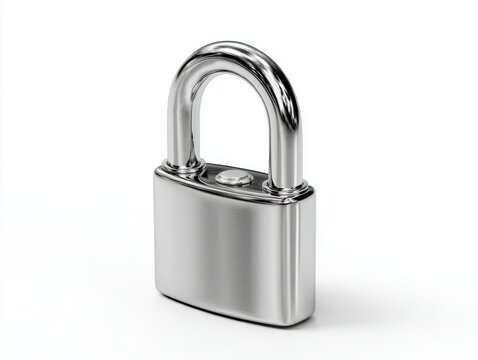 Secure your assets with this polished, modern metal padlock symbolizing protection and digital safety. - Powered by Adobe