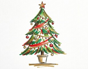 christmas tree on a white background | pohon natal 