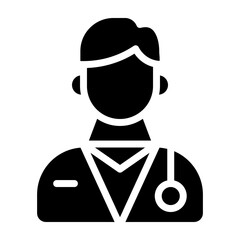 Doctor Vector Glyph Icon Design