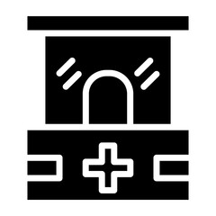 Hospital Pharmacy Vector Glyph Icon Design