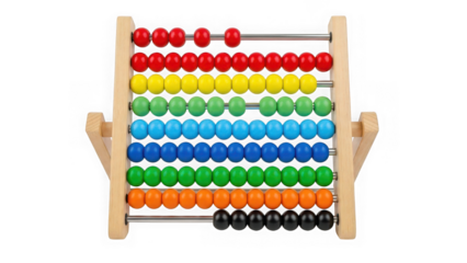 Colorful wooden abacus educational toy