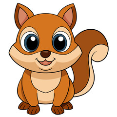 Cute cartoon squirrel character