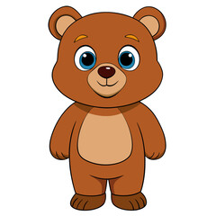 Cute cartoon teddy bear character