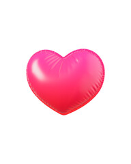 pink heart isolated on white background