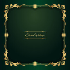 Vintage frame gold floral ornament