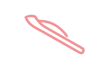 Red Pen Nib Icon on Black Background image graphic