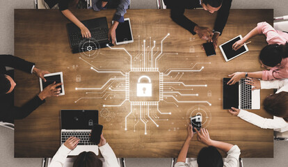 Cyber security system protecting digital infrastructure. Cyber security ensures data safety,...