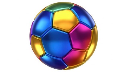 Naklejka premium Colorful soccer ball