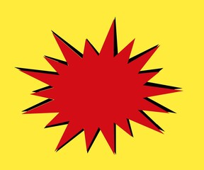 Red and yellow explosive design background, explosion sale design template,sale explosive background vector ,colorful sale banner image illustration 