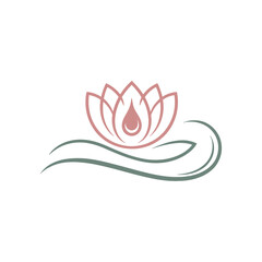 Modern Lotus Flower Logo Vector