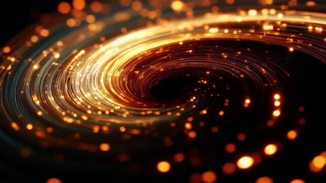 赤と金色の光が渦を巻く、エネルギッシュな背景イメージ