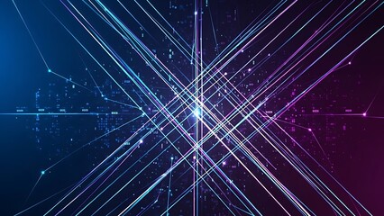 Abstract digital network connections and data flow representing technology and information exchange