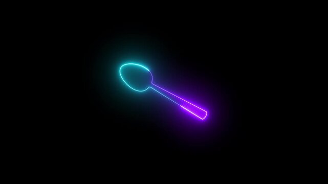 animation of a spoon in outline and filled styles, perfect for kitchen or food-related designs