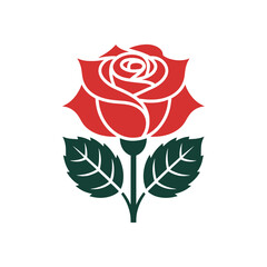 Romantic Rose Logo Vector Design