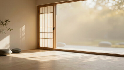 Obraz premium Tranquil Asian-Inspired Meditation Space