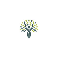 Wellness nature inspired peaceful branding logo