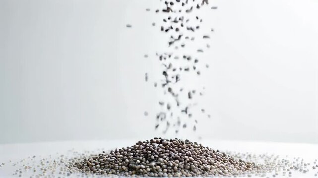 Close-up of seeds being scattered