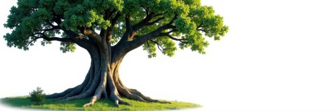 Ancient Bodhi tree, Thailand Isolated for design , tree database, isolated, tropical tree