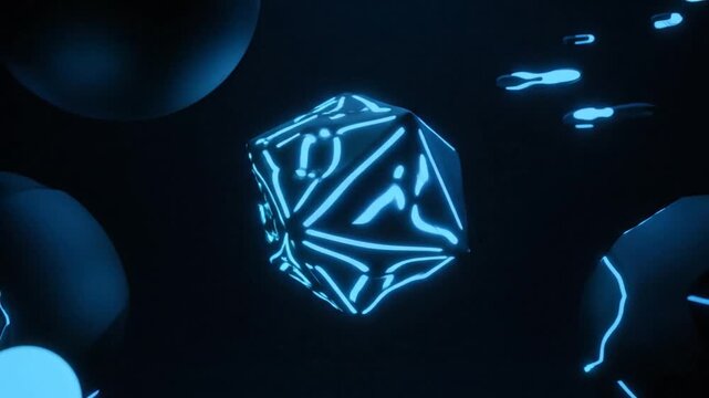 Abstract blue background featuring luxury 3d crystal diamonds and glowing light effects with brilliant gemstone shapes in a shiny vector illustration