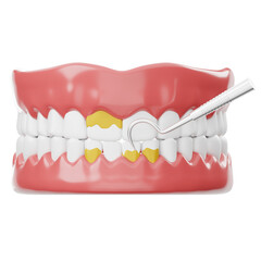 Obraz premium Dental Hygiene with Plaque Removal
