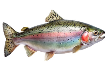 Obraz premium Fresh trout fish isolated on a white background