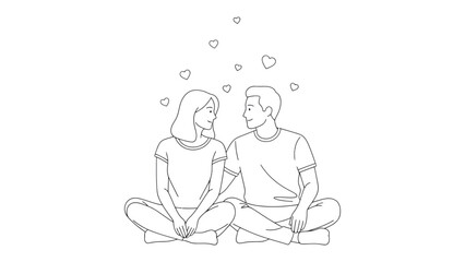 Love's Gentle Embrace: A tender moment unfolds as a couple, bathed in the warmth of affection, gazes into each other's eyes, their hearts intertwined in a dance of love. 