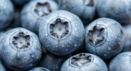 Close-up of Fresh Blueberries - A Delicious and Healthy Snack.