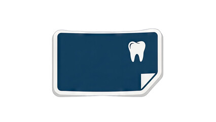 Fototapeta premium Dental Record Icon on Blue Background