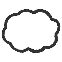 手描き風の雲型の吹き出し