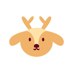 Obraz premium Reindeer Head Illustration