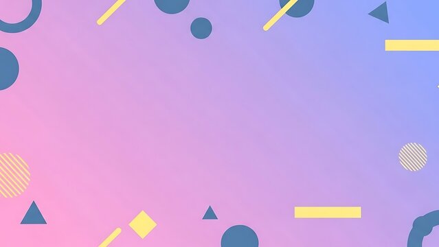 Dynamic abstract background with a vibrant pink, purple, and blue gradient, featuring playful geometric shapes, perfect for modern digital and print designs - Powered by Adobe