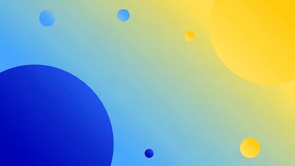 Vibrant gradient background featuring dynamic blue and yellow spherical forms, creating a modern, fluid, and energetic visual design with a smooth color transition