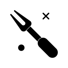 BBQ Fork icon design template