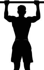 Fototapeta premium Pull-Up Silhouette on White B...