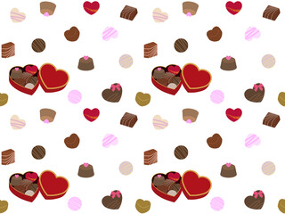 チョコレートのシームレスパターン　A'