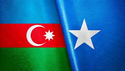 アゼルバイジャンの国旗とソマリアの国旗(Azerbaijan flag & Somalia flag.)
