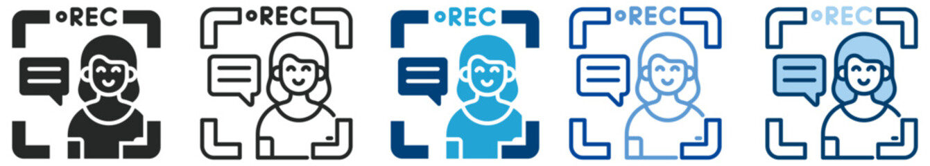 Talking icon set multi style icon set collection vector illustration