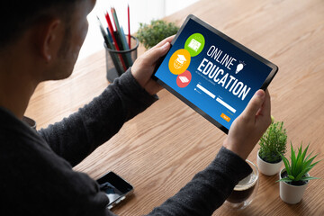 E-learning website with modish sofware for student to study online on the internet network