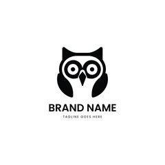 Abstract cute owl icon logo