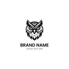 Abstract cute owl icon logo