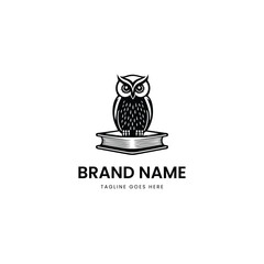 Abstract cute owl icon logo