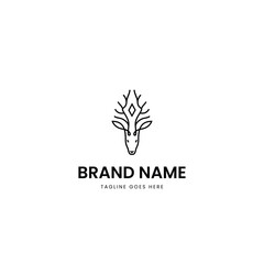 abstract deer logo design