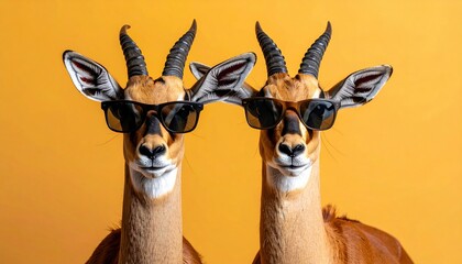 Obraz premium Gazelles with Sunglasses.