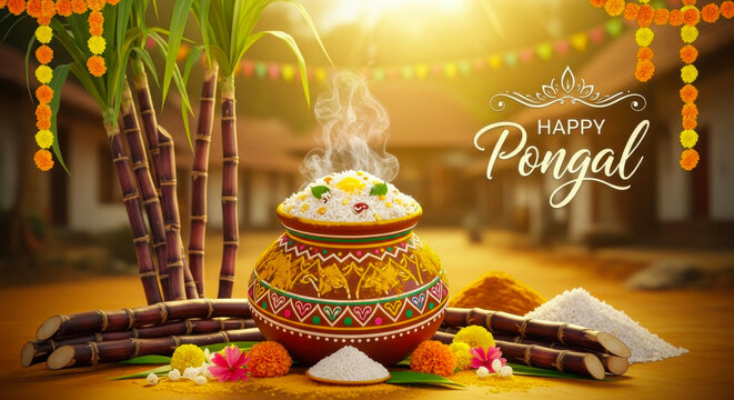 Happy pongal celebration