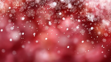 Red Christmas background soft snow effect