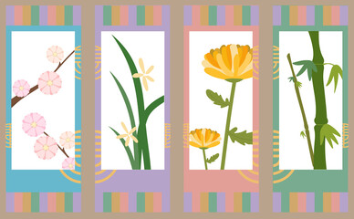 Obraz premium 한국 전통 공예품 병풍