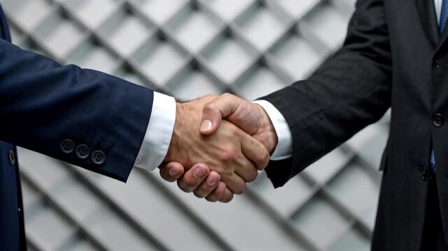 Business people shake hands and cooperate