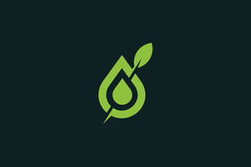 Elegant Minimal Nature Drop Logo Concept